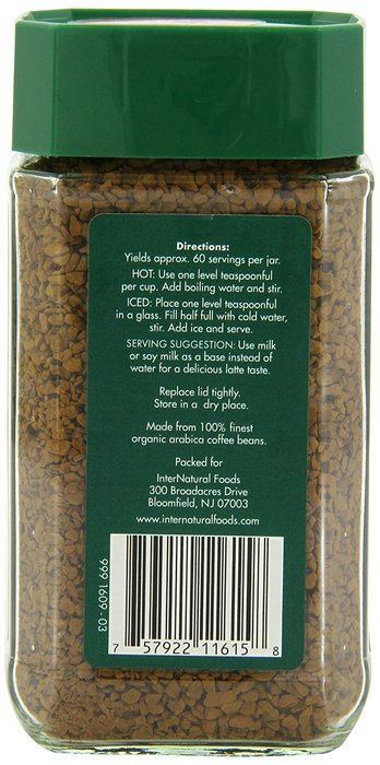Mount Hagen Organic Freeze Dried Instant Decaffeinated Coffee, 3.53-Ounce Jars (Pack of 6) N3