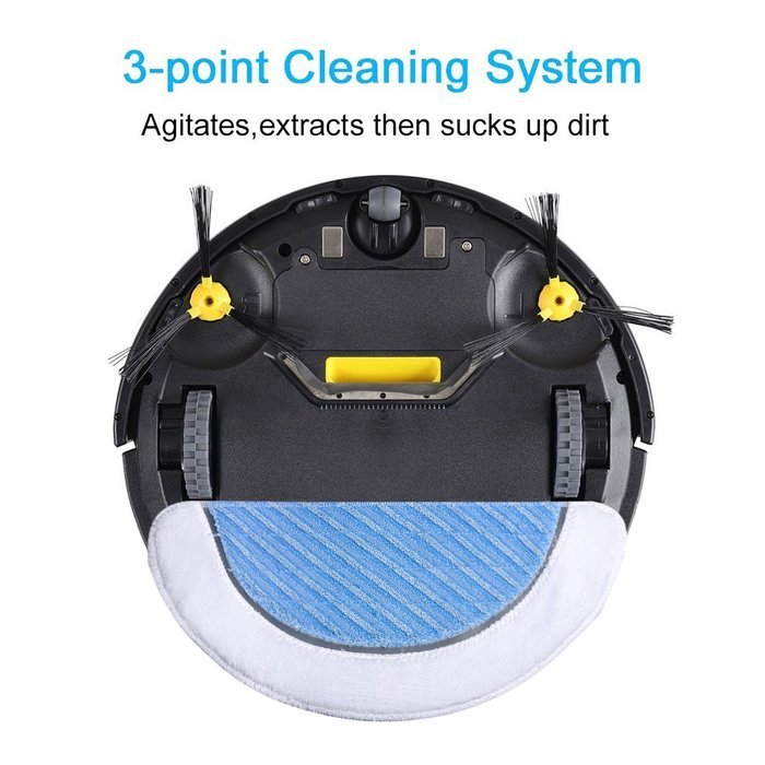 Haier Robot Vacuum Cleaner Floor Cleaner with Self Charging and Wet Mop with Remote Control Blue N2