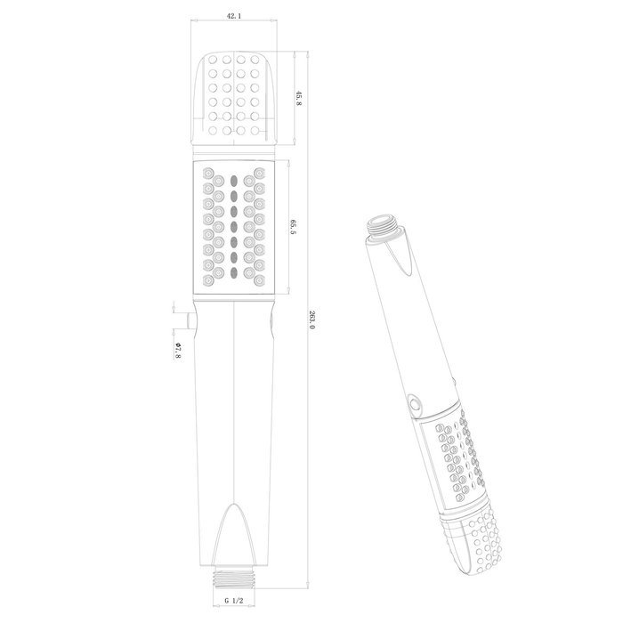 ZhenDe Wall-Mount Durable Bathroom 4-Function ABS High Pressure Hand Shower Head Rainfall Rainshower Massage Shower... N27