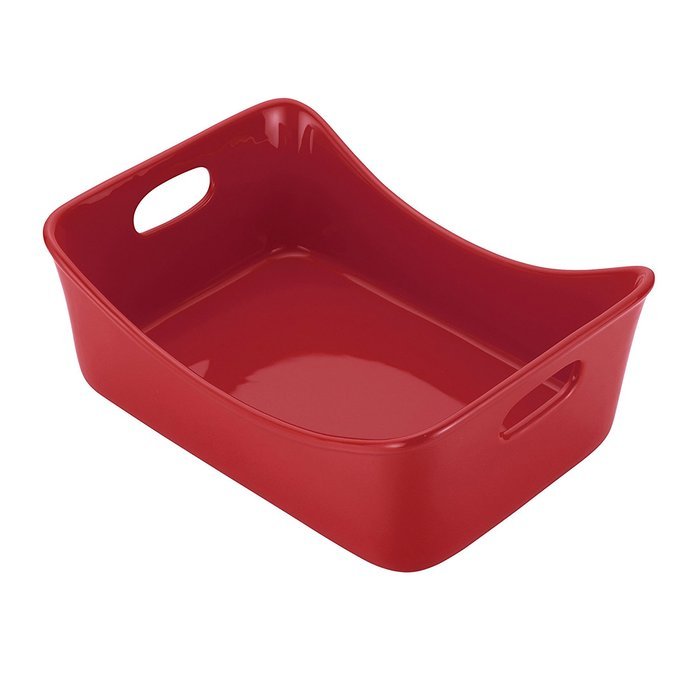 Rachael Ray Stoneware 3-Quart Rectangular Baker, Red N2