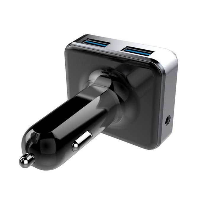 Car Bluetooth Charger, LESHP 4.0 Car Music FM Player Dual USB Charger Support APP Control N3