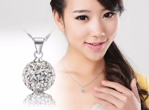 Fashion Women's Silver Plated crystal rhinestone Necklace Pendant N2
