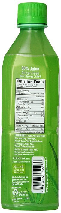 ALO Exposed Aloe Vera Juice Drink, Original + Honey, 16.9 Ounce (Pack of 12) N9