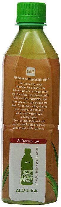 ALO Exposed Aloe Vera Juice Drink, Original + Honey, 16.9 Ounce (Pack of 12) N11
