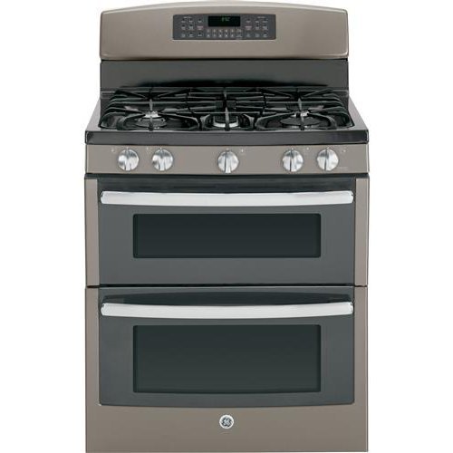 GE JGB850EEFES 30" Slate Gas Sealed Burner Double Oven Range
