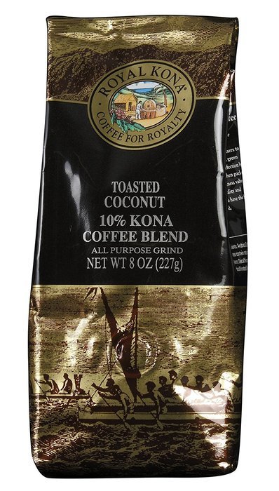 Toasted Coconut Coffee 8 Oz Medium Light Roast Ground