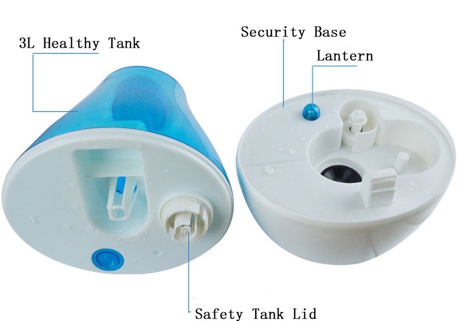 AJUSEN Ultrasonic Cool Mist Humidifier- 380ml/hour Ultra high Humidifying Capacity, Whisper-quiet Operation or... N6
