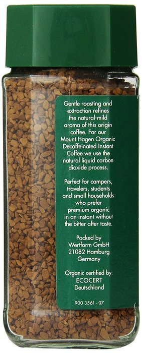 Mount Hagen Organic Freeze Dried Instant Decaffeinated Coffee, 3.53-Ounce Jars (Pack of 6) N5