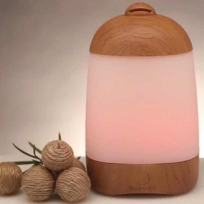 SpaRoom SpaMist Wood Grain Ultrasonic Aromatherapy Essential Oil Diffuser and Ultrasonic Cool Misting Humidifier N9