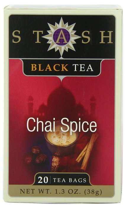 Stash Tea Chai Spice Black Tea, 20 Count Tea Bags in Foil (Pack of 6) N51
