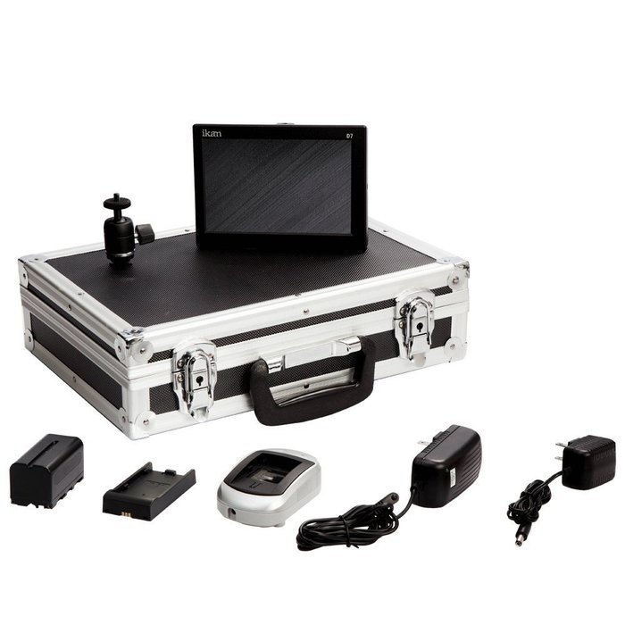 Ikan D7-DK-E6 D7 Field Monitor Deluxe Kit for Canon E6 Battery (Black) N3