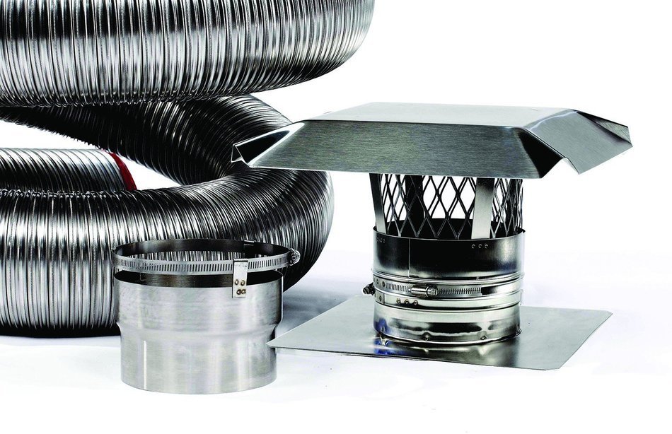 Fireside Chimney Supply FireFlex 316Ti Basic Flexible Chimney Liner Kit - 6in x 20ft
