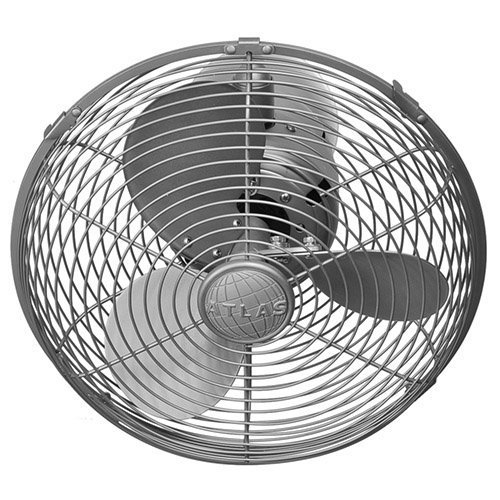 Matthews Fan Co. Atlas Kaye 13" Wall Mounted Fan Model MG-KC-BN in Brushed Nickel with Brushed Nickel Metal w/...