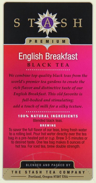 Stash Tea Chai Spice Black Tea, 20 Count Tea Bags in Foil (Pack of 6) N55