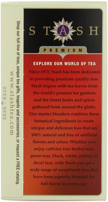 Stash Tea Chai Spice Black Tea, 20 Count Tea Bags in Foil (Pack of 6) N58