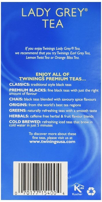 Twinings Lady Grey -- 20 Tea Bags N5