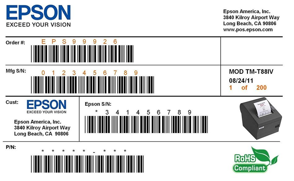 Epson GP-C831 Wide Color Label Printer - Drum Label Printer - DuraFast Chemical Label Printer