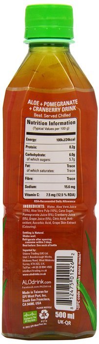 ALO Exposed Aloe Vera Juice Drink, Original + Honey, 16.9 Ounce (Pack of 12) N15