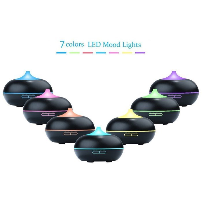 300ml Essential Oil Diffuser,Quiet Ultrasonic Cool Mist Humidifier with 7 Colors LED and Waterless Auto Shut-off... N5