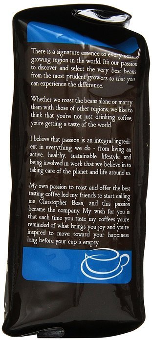 Christopher Bean Coffee Flavored Whole Bean Coffee, Butter Pecan, 12 Ounce N3
