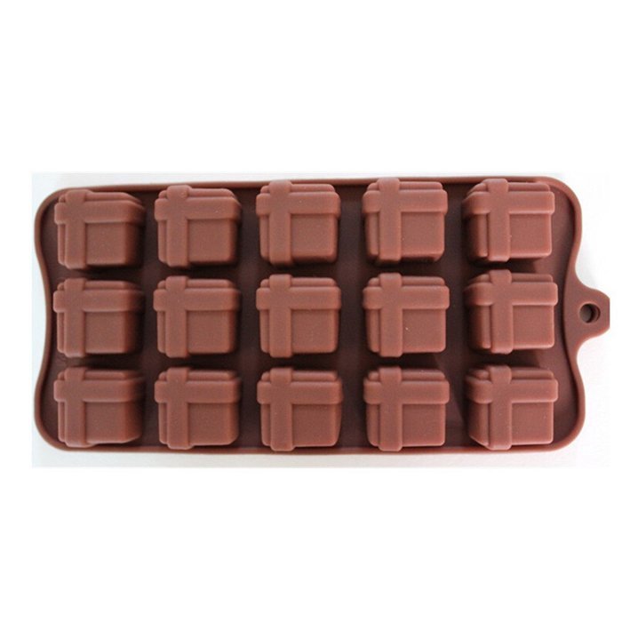 EVTECH(TM) 15 Cavity Gift Box Style Silicone Gel Non Stick Cake Bread Mousse Ice Pudding Mold Chocolate Jelly...