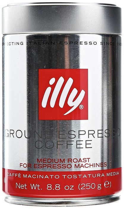 illy Caffe (Medium Roast, Ground coffee Red Band), 8.8 Ounce Tin