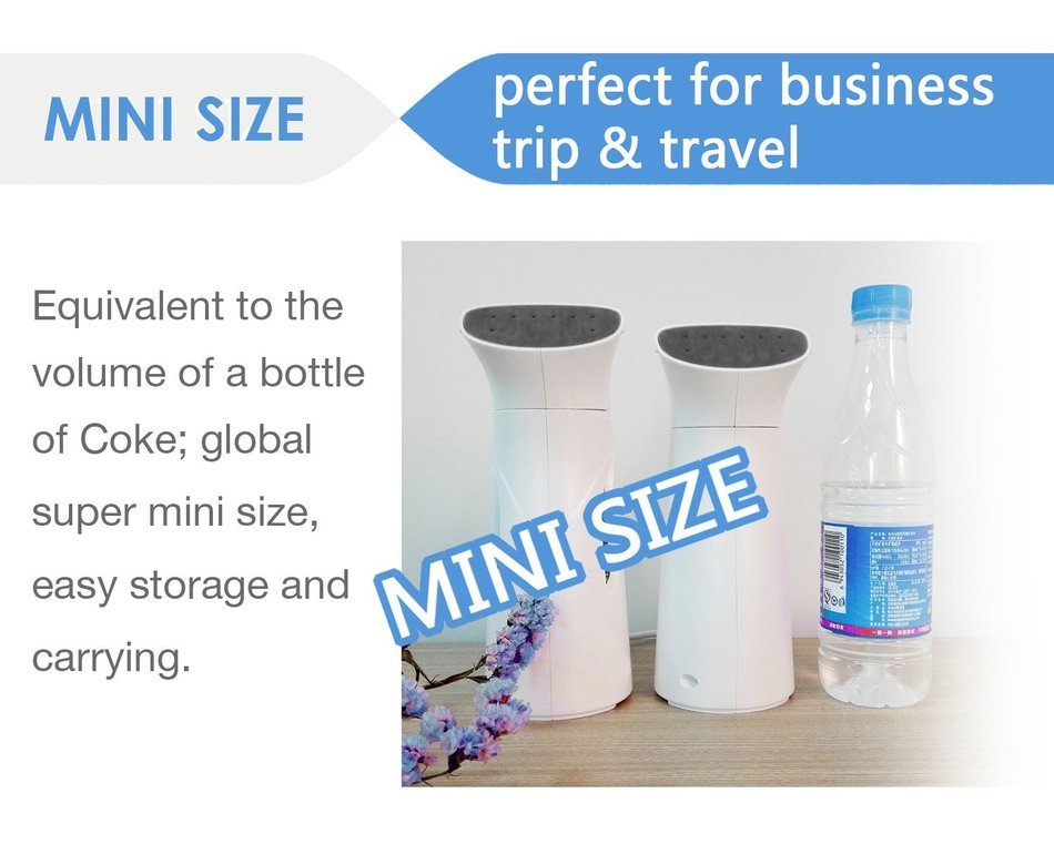 Tepoinn Home and Travel Garment Steamer, Global Voltage, 400W Lightweight Portable Handheld Mini, Ultra Fast Heat-up... N12