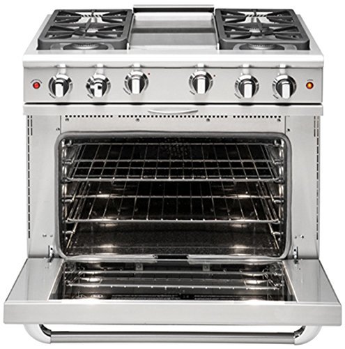 Capital MCR366L Precision 36" Stainless Steel Liquid Propane Sealed Burner Range - Convection