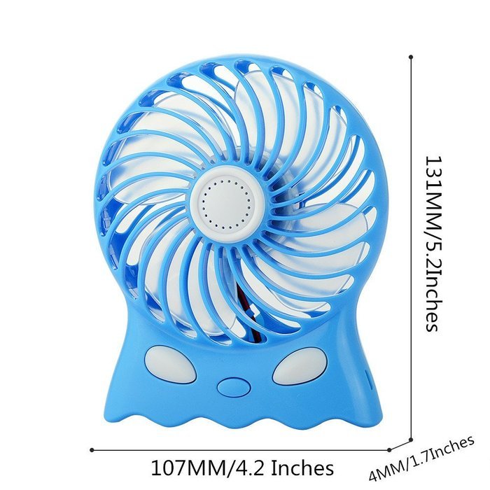 LingsFire 4-in-1 Multipurose Handheld Mini USB Rechargeable Portable Aromatherapy Mobile Power Supply Fan (Blue) N2