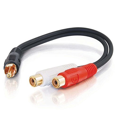 C2G / Cables To Go 03177 Value Series RCA Mono Male to Two RCA Stereo Female Y-Cable -6 Inch Black N2