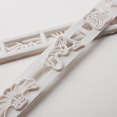 Y&XL&H Flower Pattern Cake Embosser Cutter (2 Pieces)