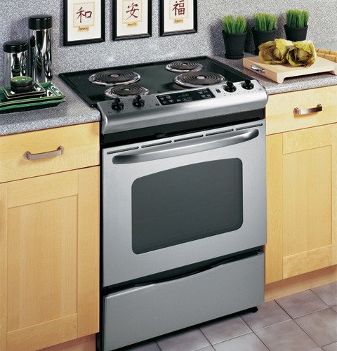 GE JSP39SNSS 30" Stainless Steel Electric Slide-In Coil Range