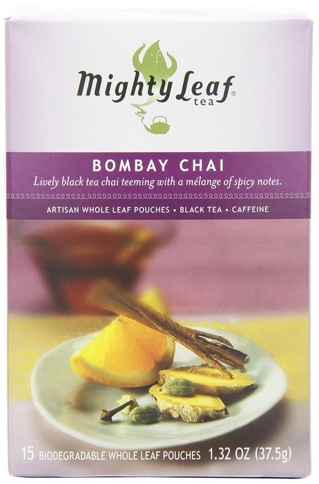 Mighty Leaf Tea, Bombay Chai, 15-Count Whole Leaf Pouches (Pack of 3) N3