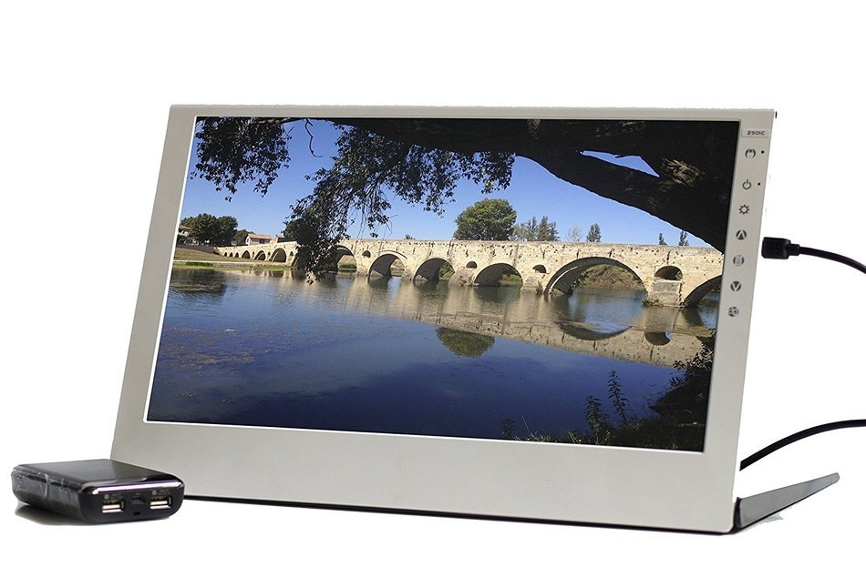 GeChic 2501BP 15.6" Portable Monitor with HDMI, VGA, Built in Speakers with Power Bank Portable... N3