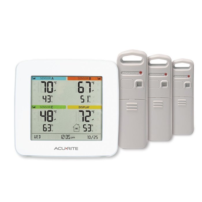 AcuRite Indoor Temperature & Humidity Station With 3 Sensors N6