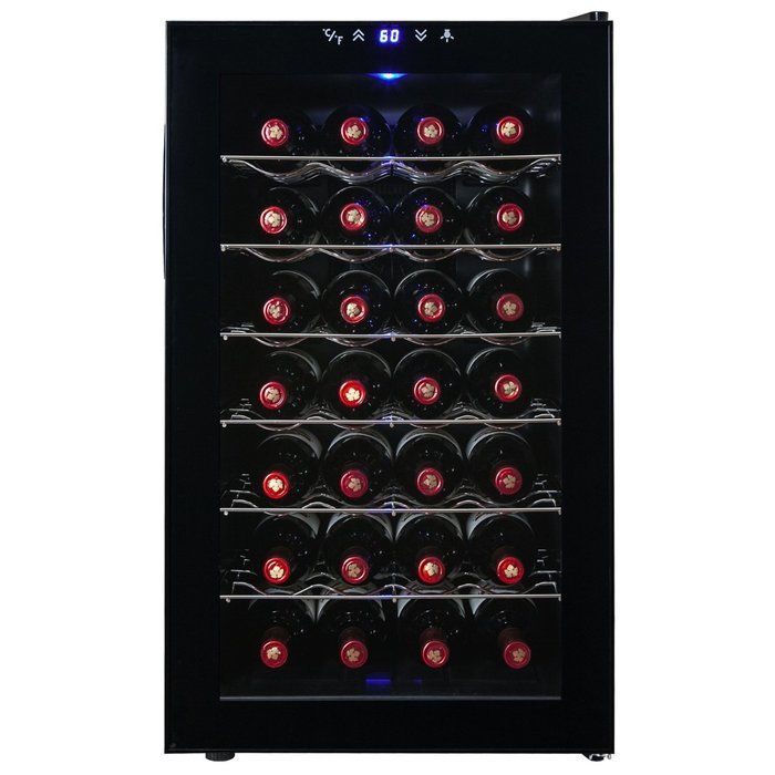 AKDY&reg; 28 Bottle Single Zone Thermoelectric Freestanding Wine Cooler Cellar Chiller Refrigerator Fridge Quiet Operation N2