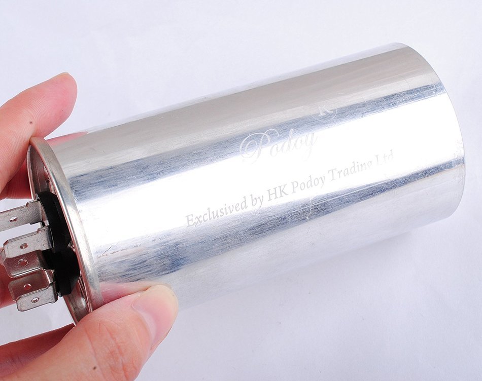 PODOY CBB65 Motor Running Capacitor for Air Conditioner 450VAC SH 40/85/21 50/60Hz 45uF N4