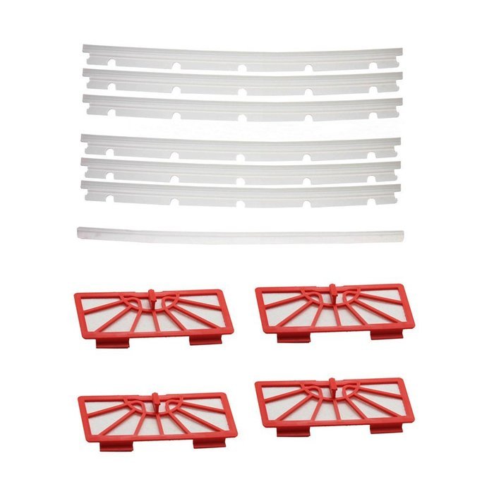 SHP-ZONE Filters + 6 compatible Blades and 1 Squeegee Replacement For Neato xv-11 xv-12 xv-14 xv-15 xv-21 XV Signature... N2