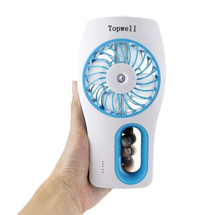 Topwell USB Mini Misting Fan Built-in Rechargeable Misting Fan Handheld Personal Cooling Mist Humidifier for Home... N6