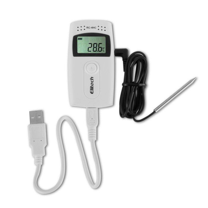 Elitech RC-4HC USB Temperature and Humidity Data Logger Recorder Monitor with LCD Display N6