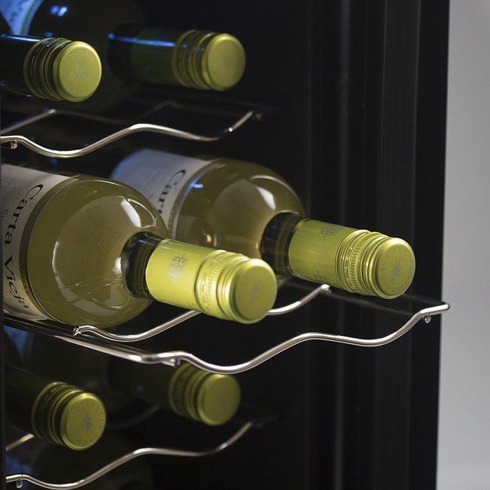 Westinghouse WWT080TB Thermal Electric 8 Bottle Wine Cellar with Touch Panel Adjustable Thermostat and Digital...