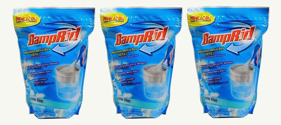 DampRid Moisture Absorber 42oz Refill Bag Fragrance Free (Pack of 3)