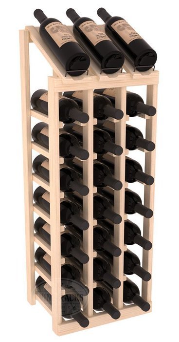 Wine Racks America Ponderosa Pine 3 Column 8 Row Display Top Kit. 13 Stains to Choose From! N2