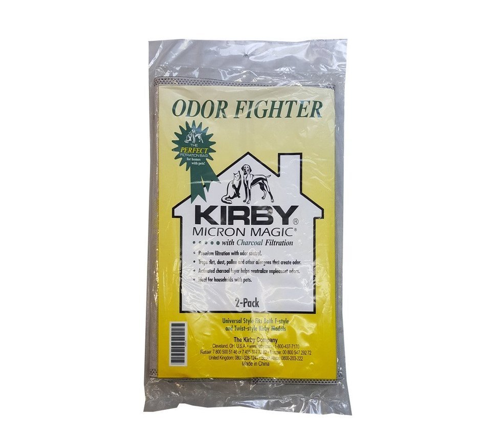 4 Kirby ODOR FIGHTER Micron Magic with Charcoal Filtration Allergen Vacuum Filter Bags for Households with Cats... N4