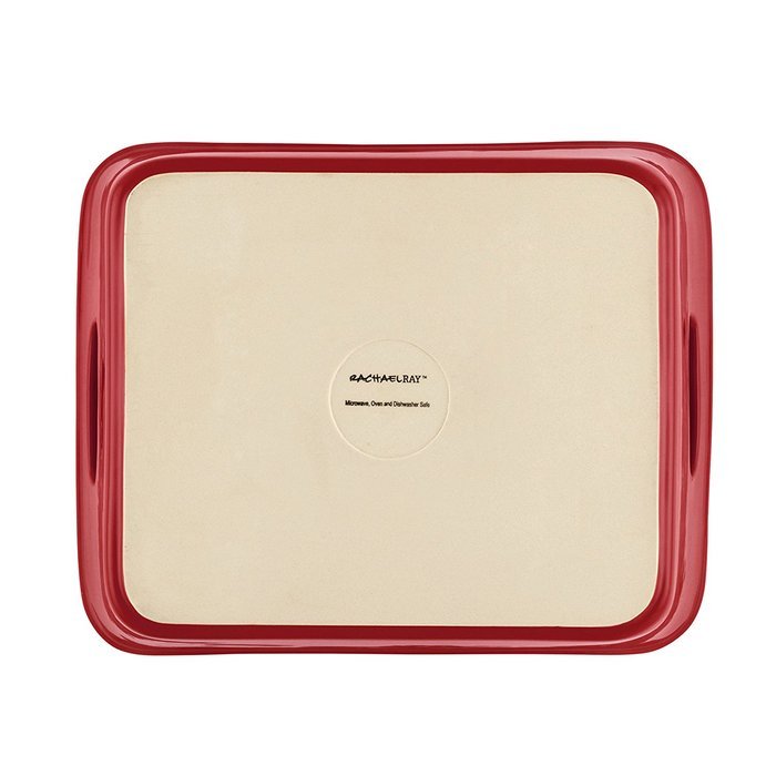 Rachael Ray Stoneware 3-Quart Rectangular Baker, Red N4
