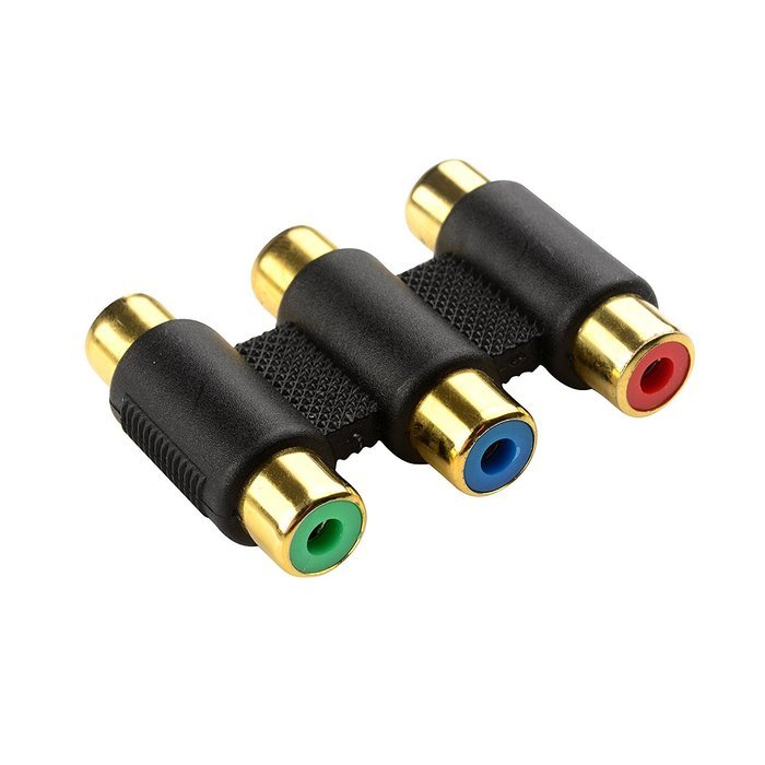 Cable Matters 5-Pack, Gold Plated 3-RCA Coupler N26