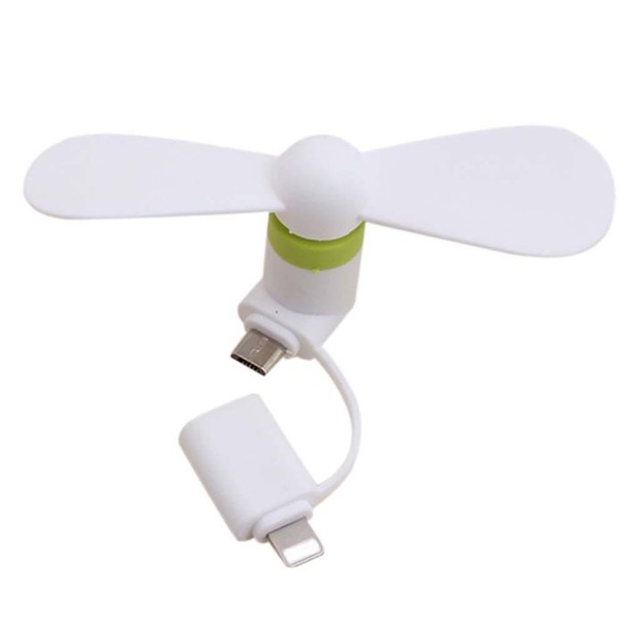 DShop Portable Micro USB and 8 Pin Lightning Mini Phone Fan Dock Handy Cooler Cooling Flexible Personal Mini Fan... N19