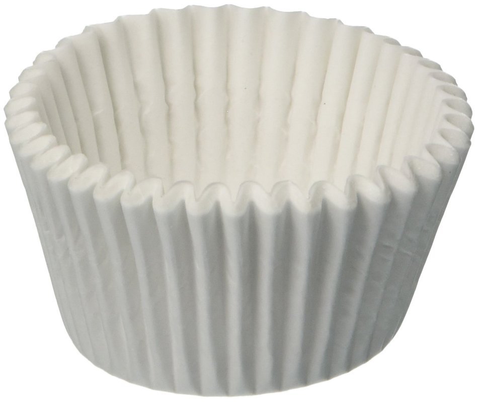 White Round Baking Cup1-7/8X1-5/16 (10M) , 500 count , fluted paper