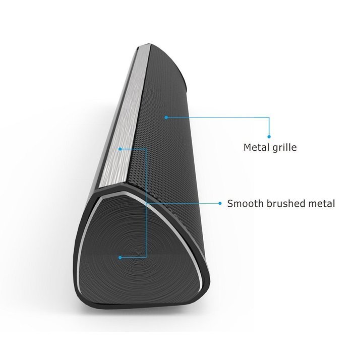 KZY TWS(True Wireless Stereo) Mini Soundbar with 3 Sound Effects, 66-Foot Bluetooth Range & Touch Keys Blutooth... N2