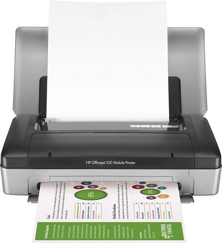 HP - Officejet 100 Wireless Printer - Gray/Black